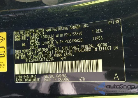 2018 Lexus Rx 350 from USA, damaged, VIN 2T2ZZMCA9JC112596